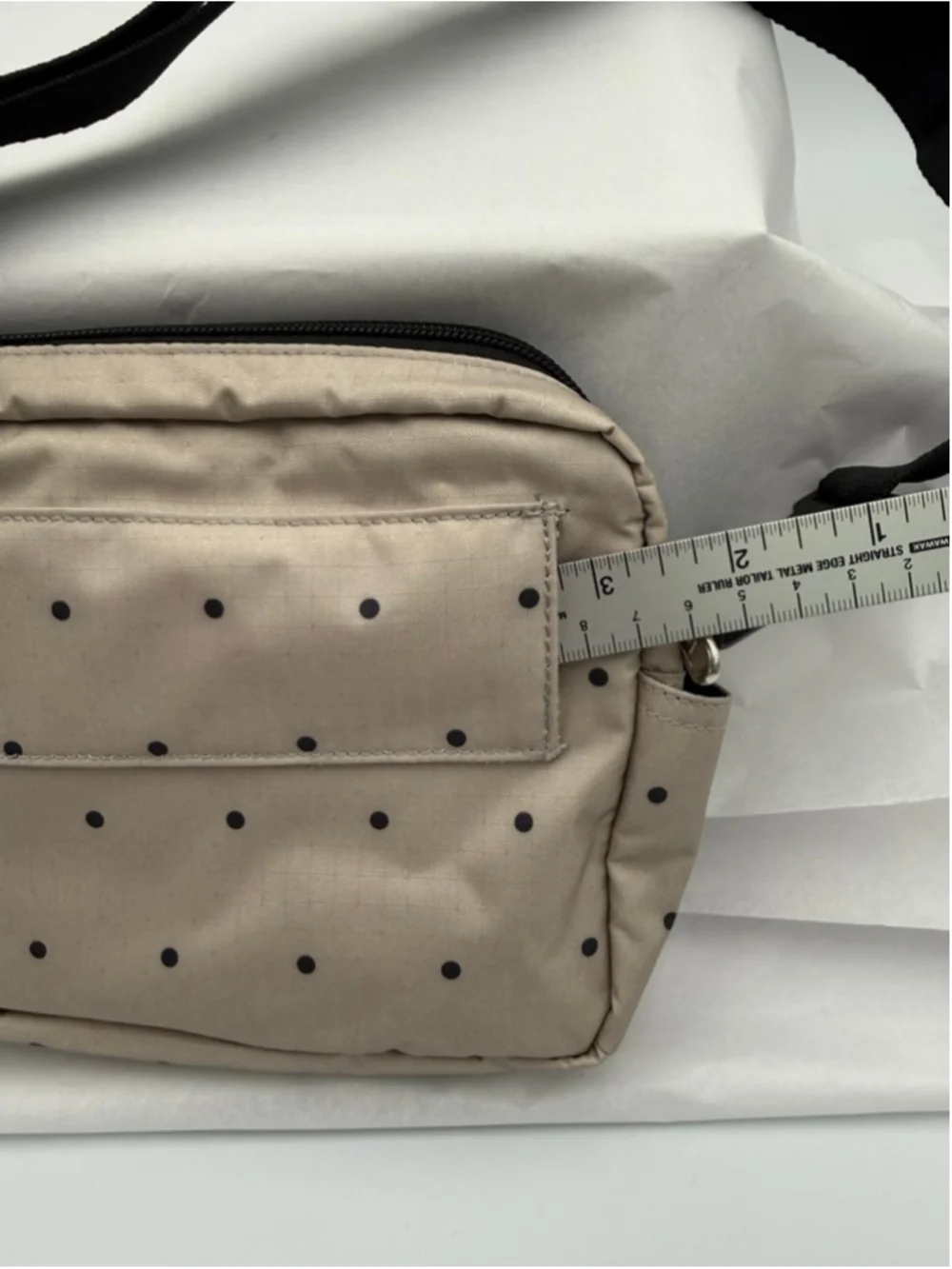 Women's LeSportsac Crossbody Bag One Size Beige Black Polka Dot - Picture 5 of 14